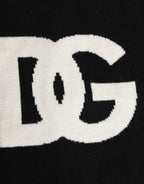 Dolce & Gabbana Black D&G Logo Cashmere Knitted Men One Size Scarf - Eljoys Fashion 