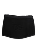 Dolce & Gabbana Black Lace Stole Knitted DG Logo Men One Size Scarf - Eljoys Fashion 