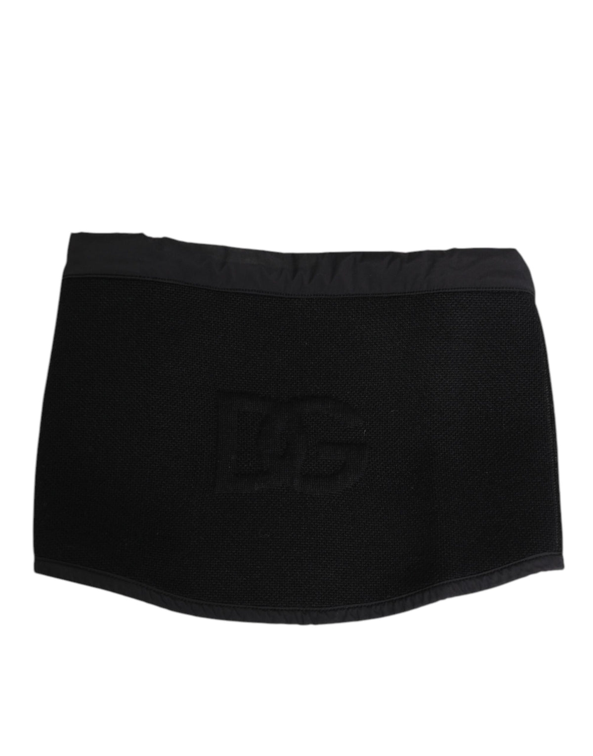 Dolce & Gabbana Black Lace Stole Knitted DG Logo Men One Size Scarf - Eljoys Fashion 