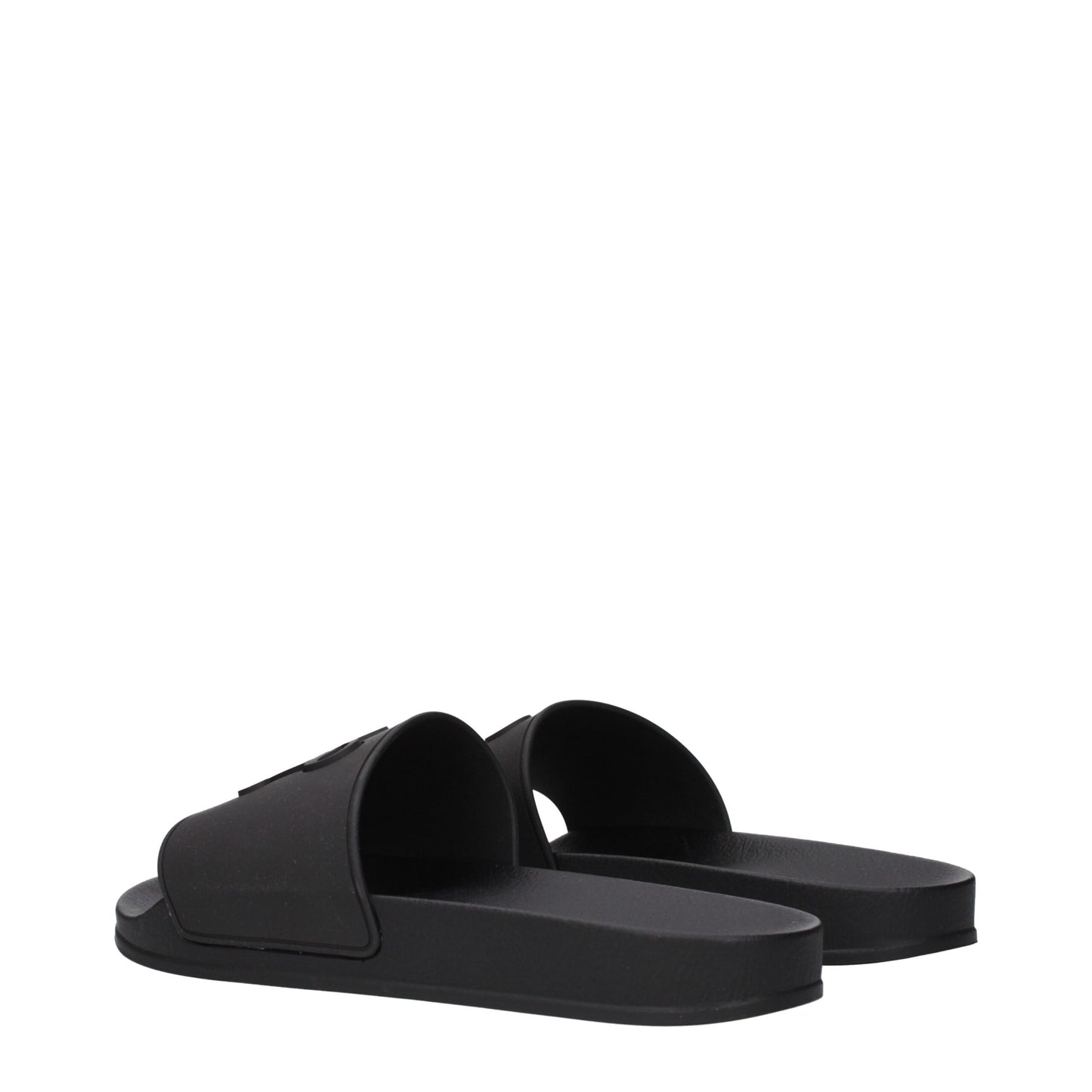 Palm Angels Black Cotton Slippers Palm Angels