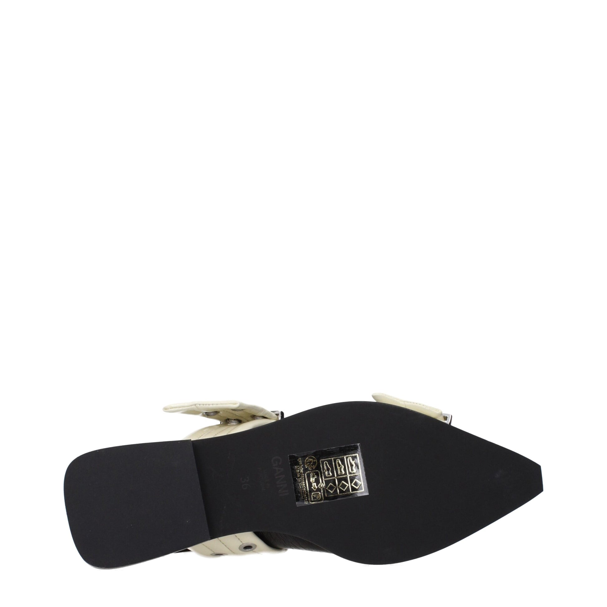 Ganni Black Polyethylene Flat Sandals Ganni