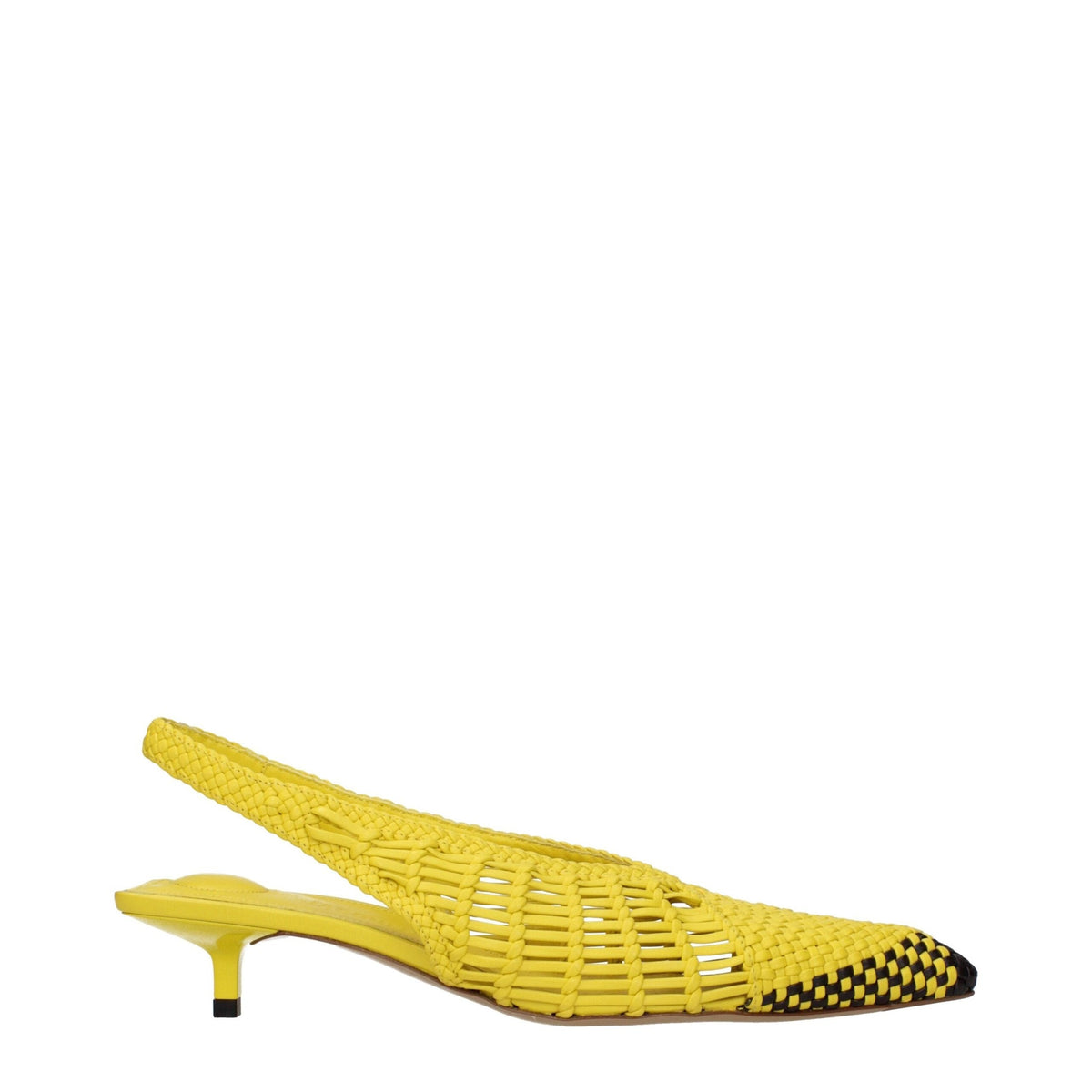 Jacquemus yellow leather flat sandals with minimalist design and open toe, perfect for casual summer wear.