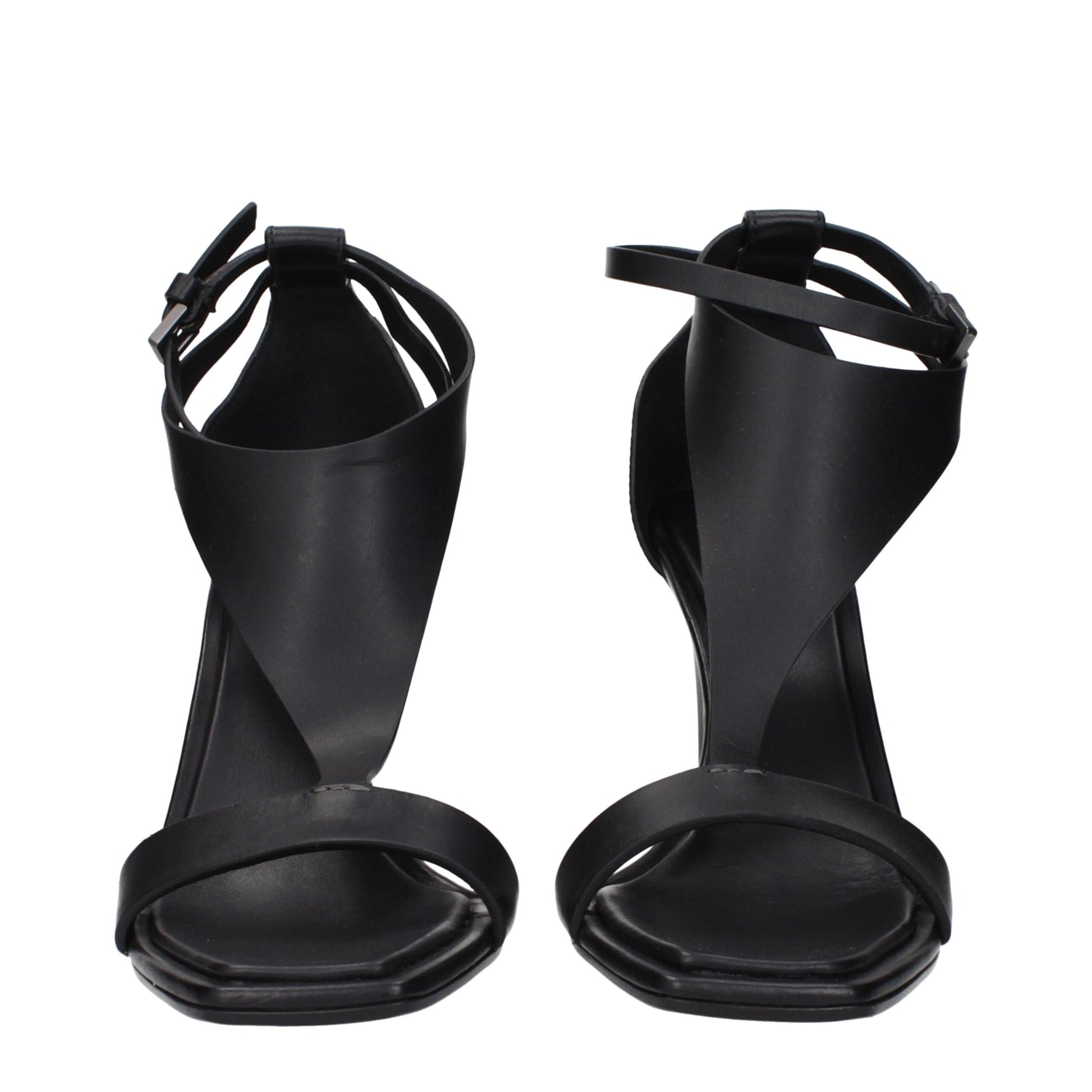 Max Mara Black Leather Stiletto Heel Sandals Max Mara