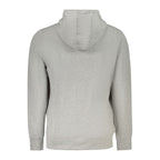 Gray cotton men's hoodie sweatshirt by Accademia Militare, featuring a comfortable fit and classic design.