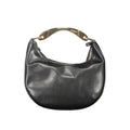 Twinset Nero polyurethane women's handbag with sleek design and top handle, stylish accessory for everyday use.