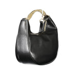 Twinset Nero polyurethane women’s handbag with sleek design and top handle, featuring subtle branding and smooth surface.
