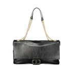 Twinset Nero shoulder bag made of polyurethane, stylish and versatile for women, with a sleek design and shoulder strap.