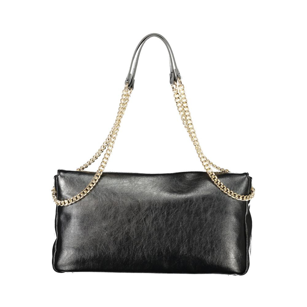 Twinset Nero shoulder bag made of polyurethane, stylish women’s handbag with a sleek design and shoulder strap.