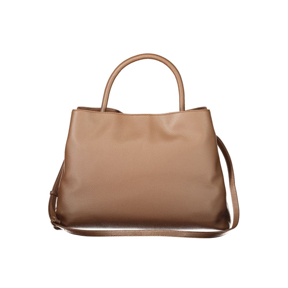 Brown Twinset polyurethane tote bag for women, featuring a spacious design and stylish look.