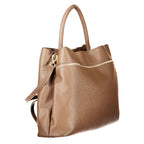 Brown Twinset polyurethane tote bag for women, featuring a sleek design and spacious interior.