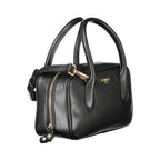 Black Twinset polyurethane women’s handbag with sleek design and sturdy handles, perfect for stylish everyday use.