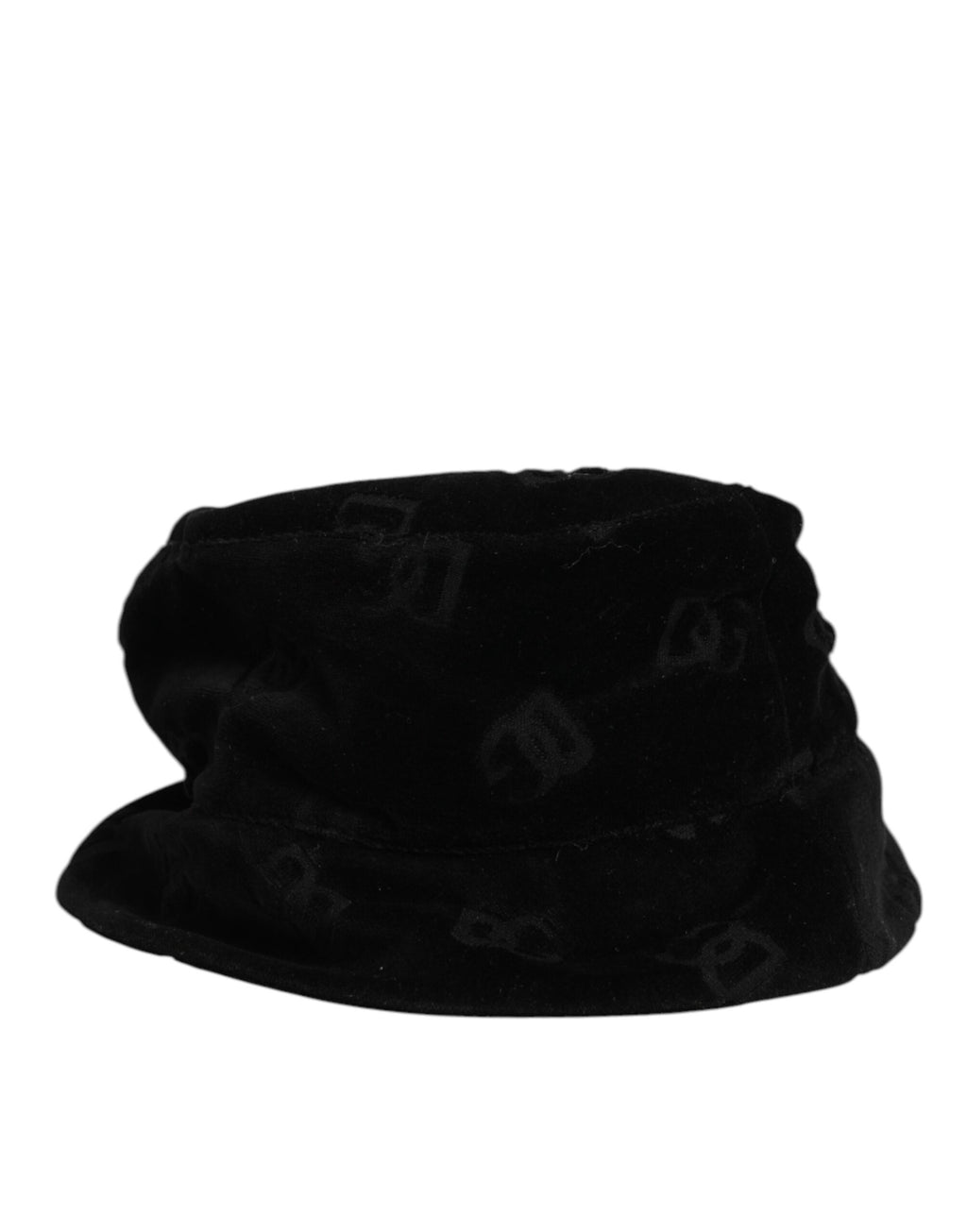 Dolce & Gabbana Black Cotton Suede Bucket Logo Capello Hat - Eljoys Fashion 