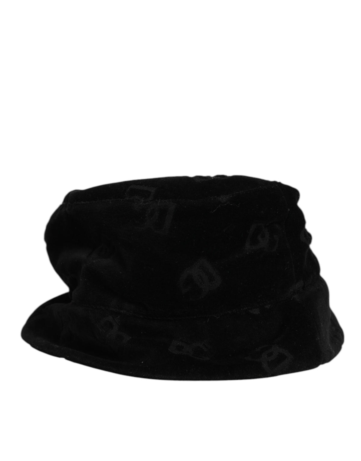 Dolce & Gabbana Black Cotton Suede Bucket Logo Capello Hat - Eljoys Fashion 