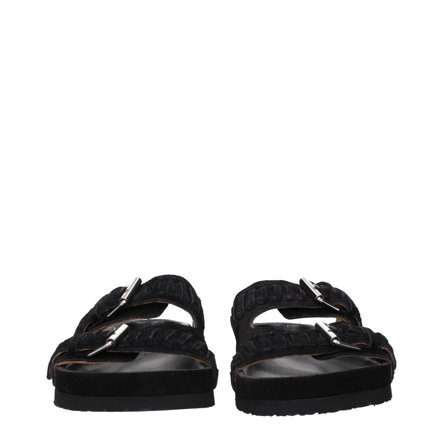 Isabel Marant Black Leather Slippers