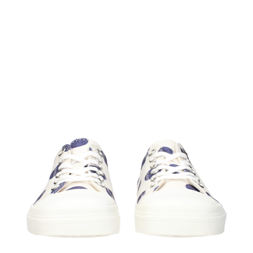 Moschino White Fabric Low Top Sneakers Moschino