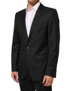 Dolce & Gabbana Dark Gray Single Breasted Men Coat MARTINI Blazer Dolce & Gabbana