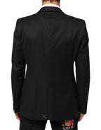 Dolce & Gabbana Dark Gray Single Breasted Men Coat MARTINI Blazer Dolce & Gabbana