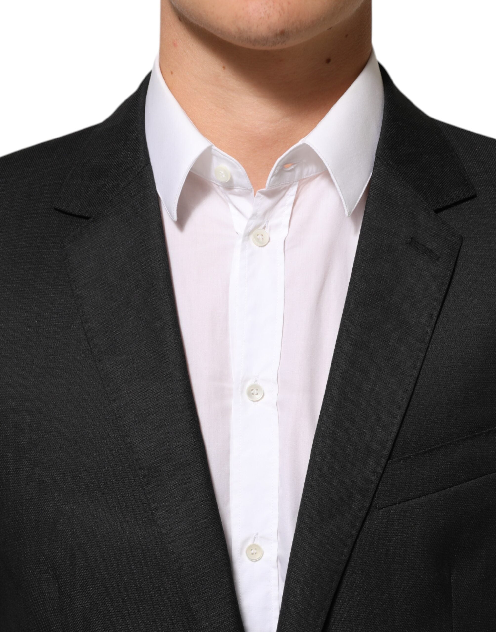 Dolce & Gabbana Dark Gray Single Breasted Men Coat MARTINI Blazer Dolce & Gabbana