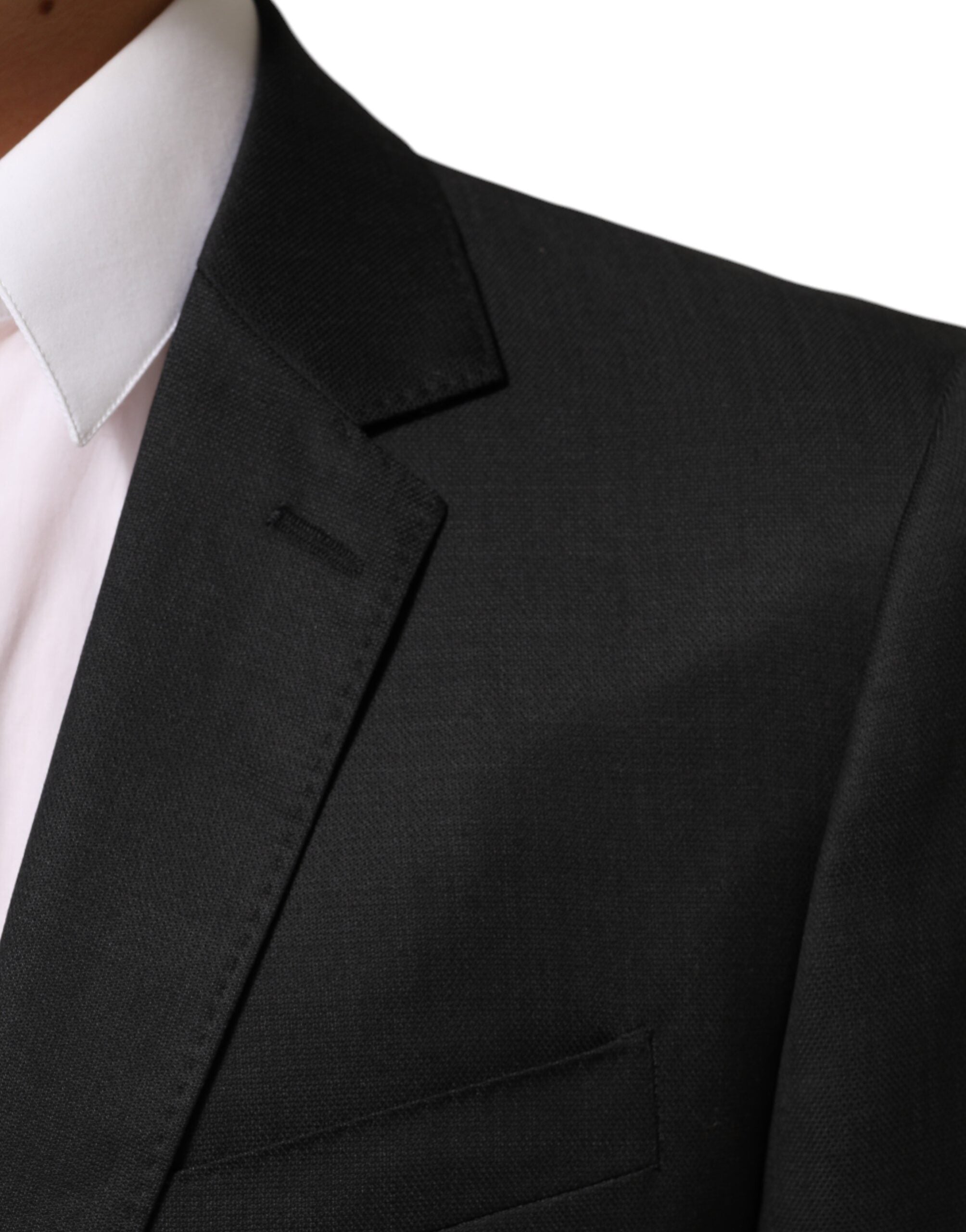 Dolce & Gabbana Dark Gray Single Breasted Men Coat MARTINI Blazer Dolce & Gabbana