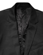 Dolce & Gabbana Dark Gray Single Breasted Men Coat MARTINI Blazer Dolce & Gabbana