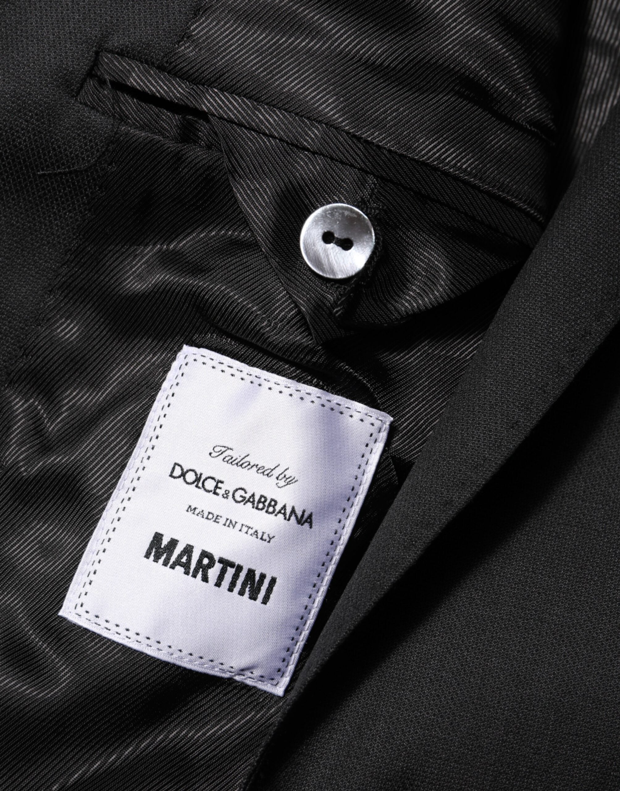 Dolce & Gabbana Dark Gray Single Breasted Men Coat MARTINI Blazer Dolce & Gabbana