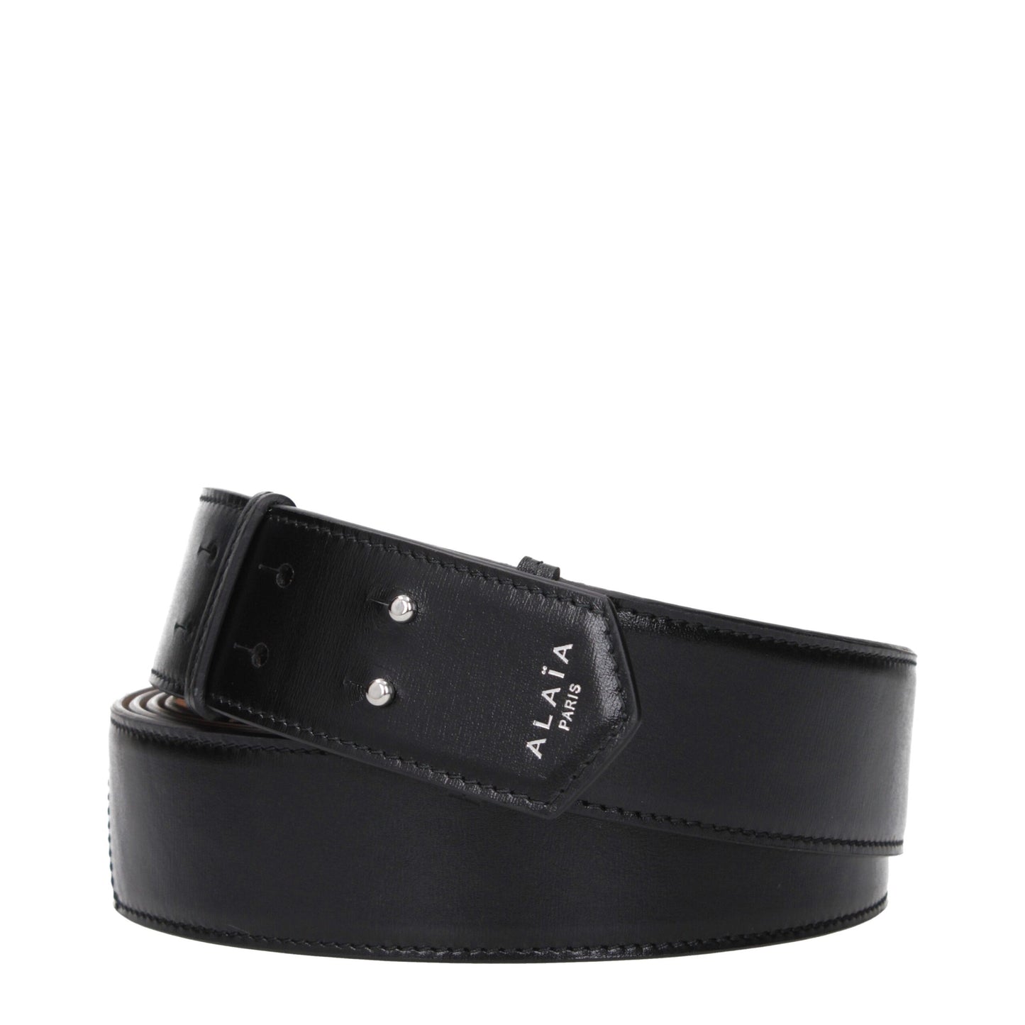 Alaïa Black Leather Regular Belt Alaïa