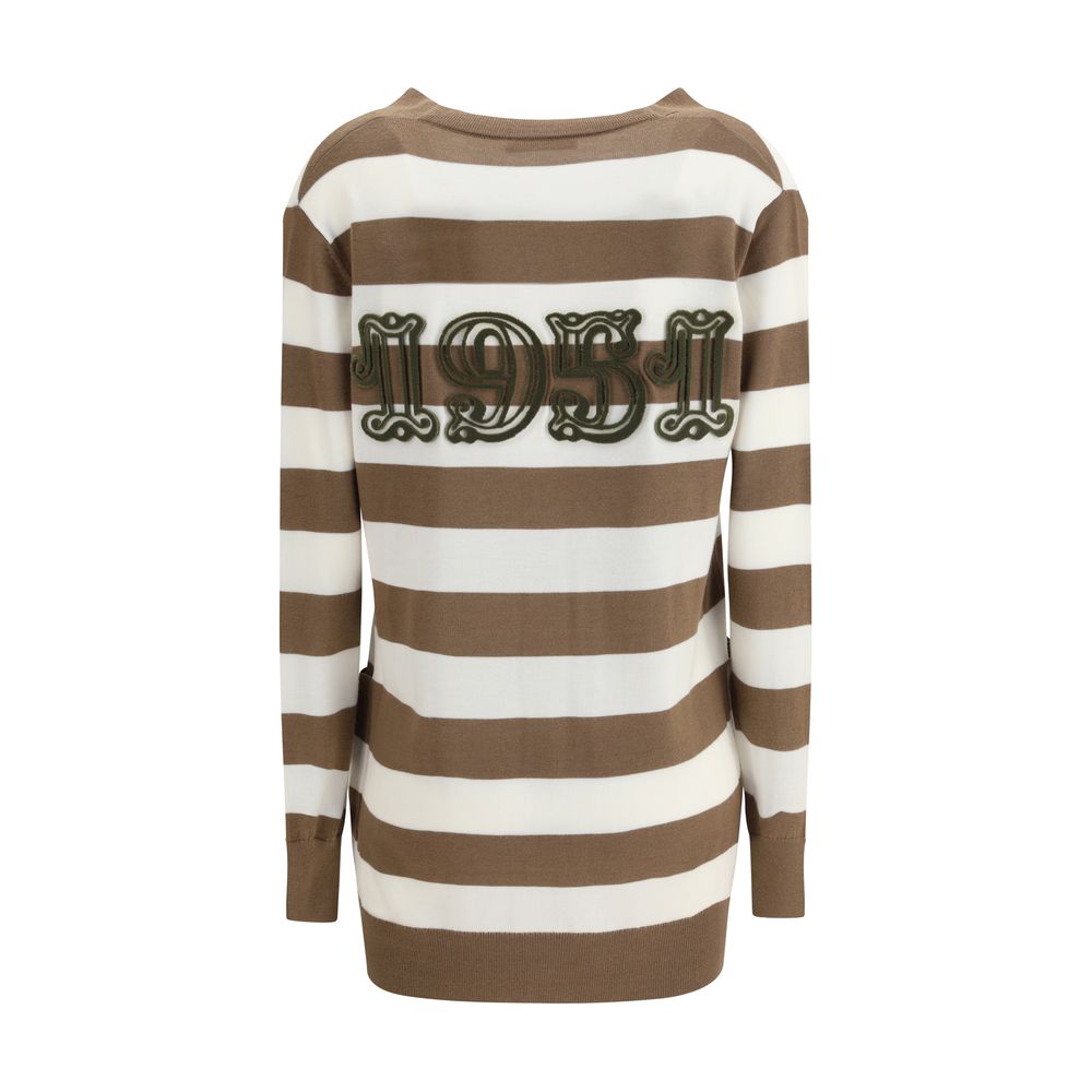 Max Mara Brown Fleece Wool Cardigan