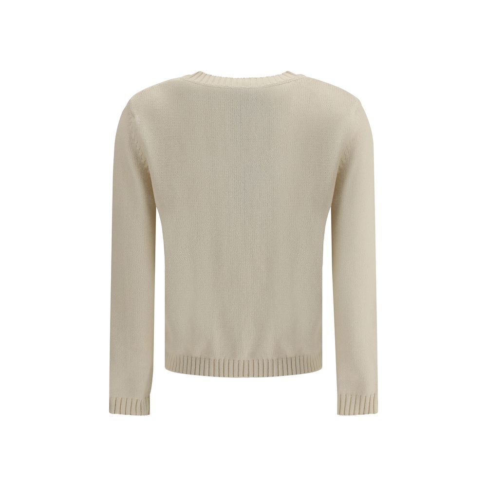 Max Mara Cream Cotton Sweatshirt Max Mara