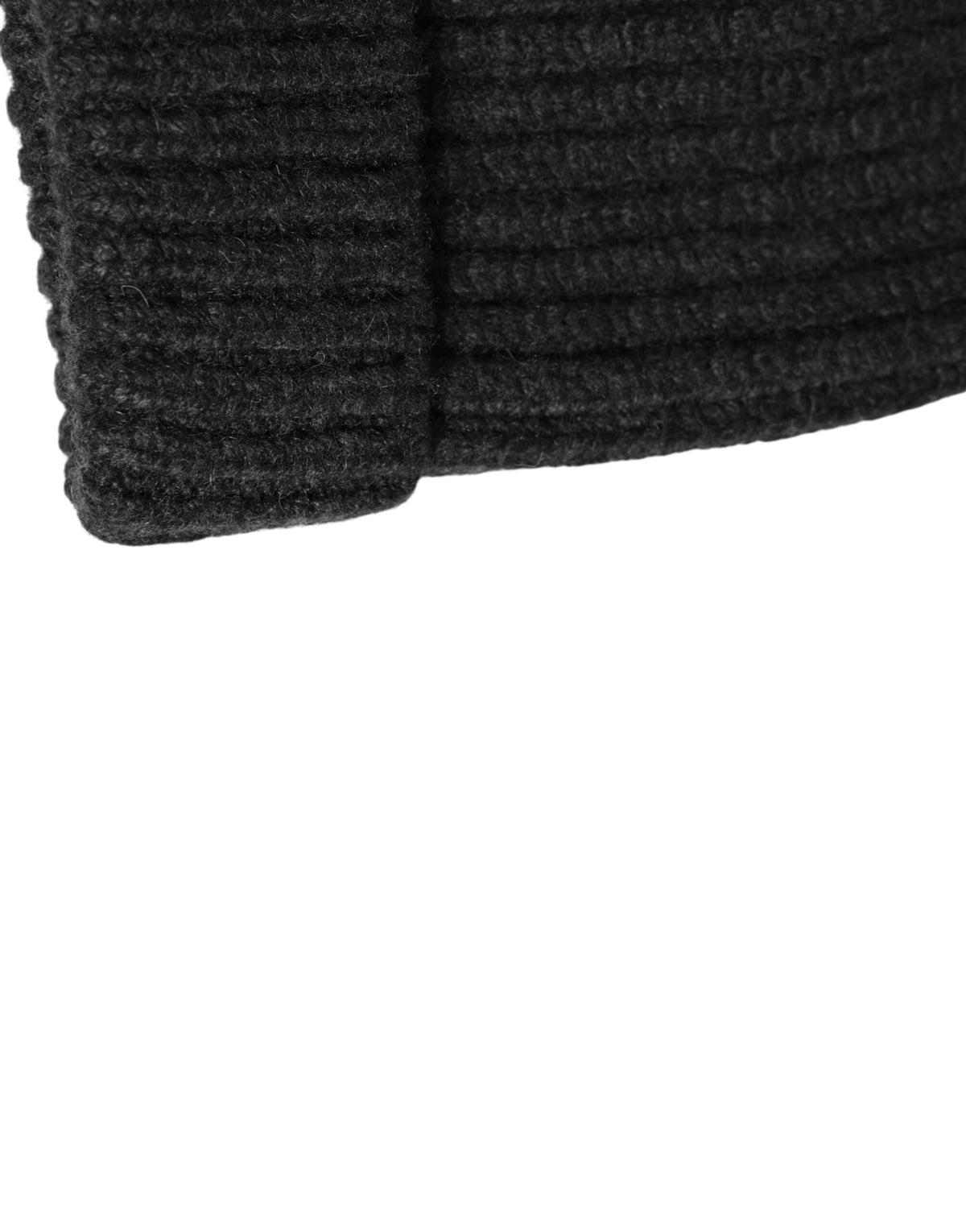 Dolce & Gabbana Black Cashmere Knitted Beanie Men Capello Hat - Eljoys Fashion 