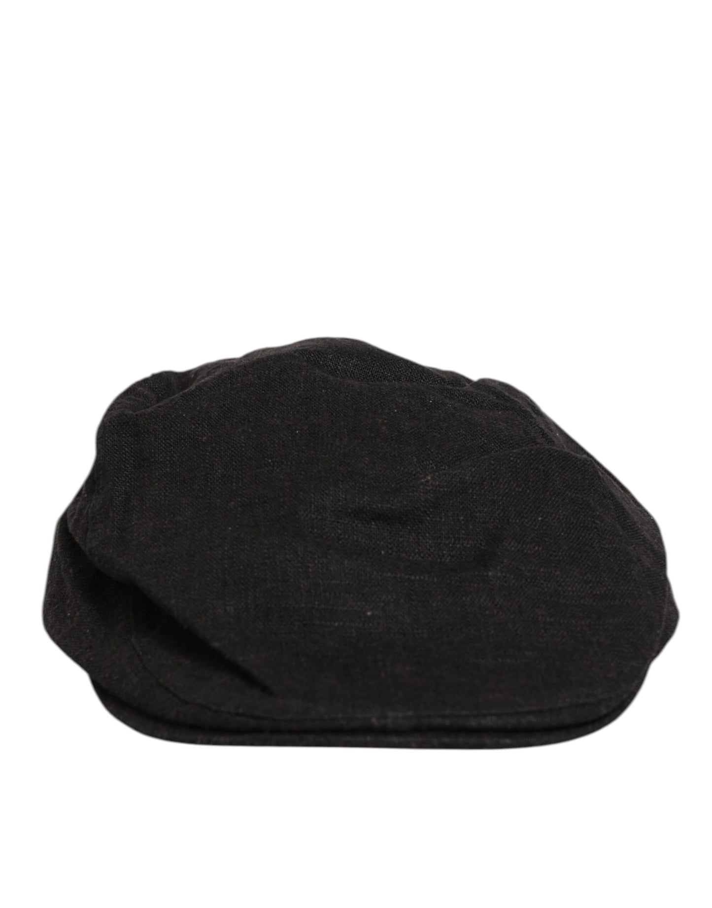 Dolce & Gabbana Black Cotton DG Logo Newsboy Cloth Capello Hat
