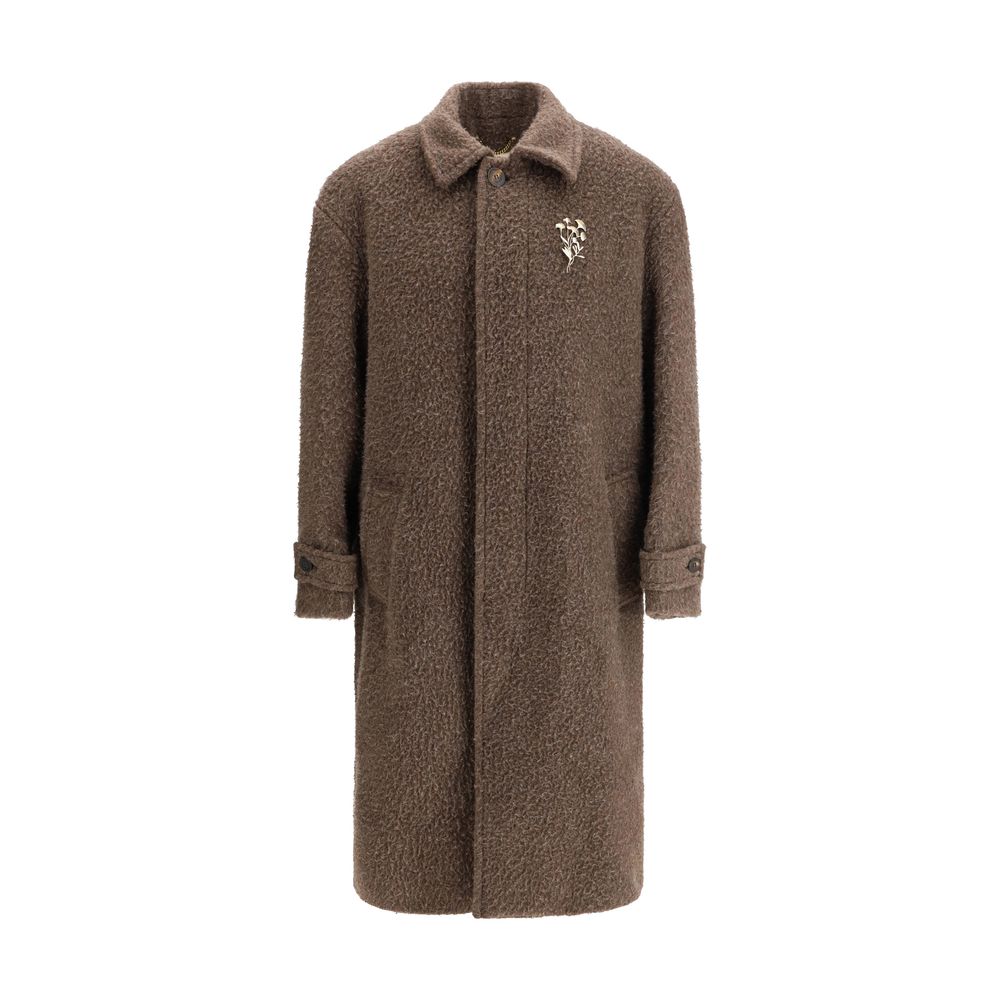 Golden Goose Brown Viscose Coat Golden Goose