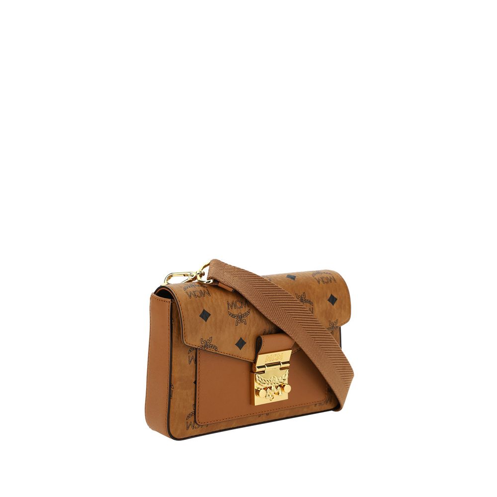 MCM Brown Calf Leather Bos Taurus Shoulder Bag MCM