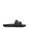 Off-White black cotton slippers with slip-on design and branded detailing, ideal for casual and comfortable wear.