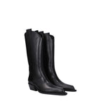 Off-White Black Leather High Heel Boots Off-White
