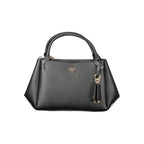 Guess Jeans Nero black polyurethane women’s handbag with sleek design and shoulder strap, stylish and versatile accessory.