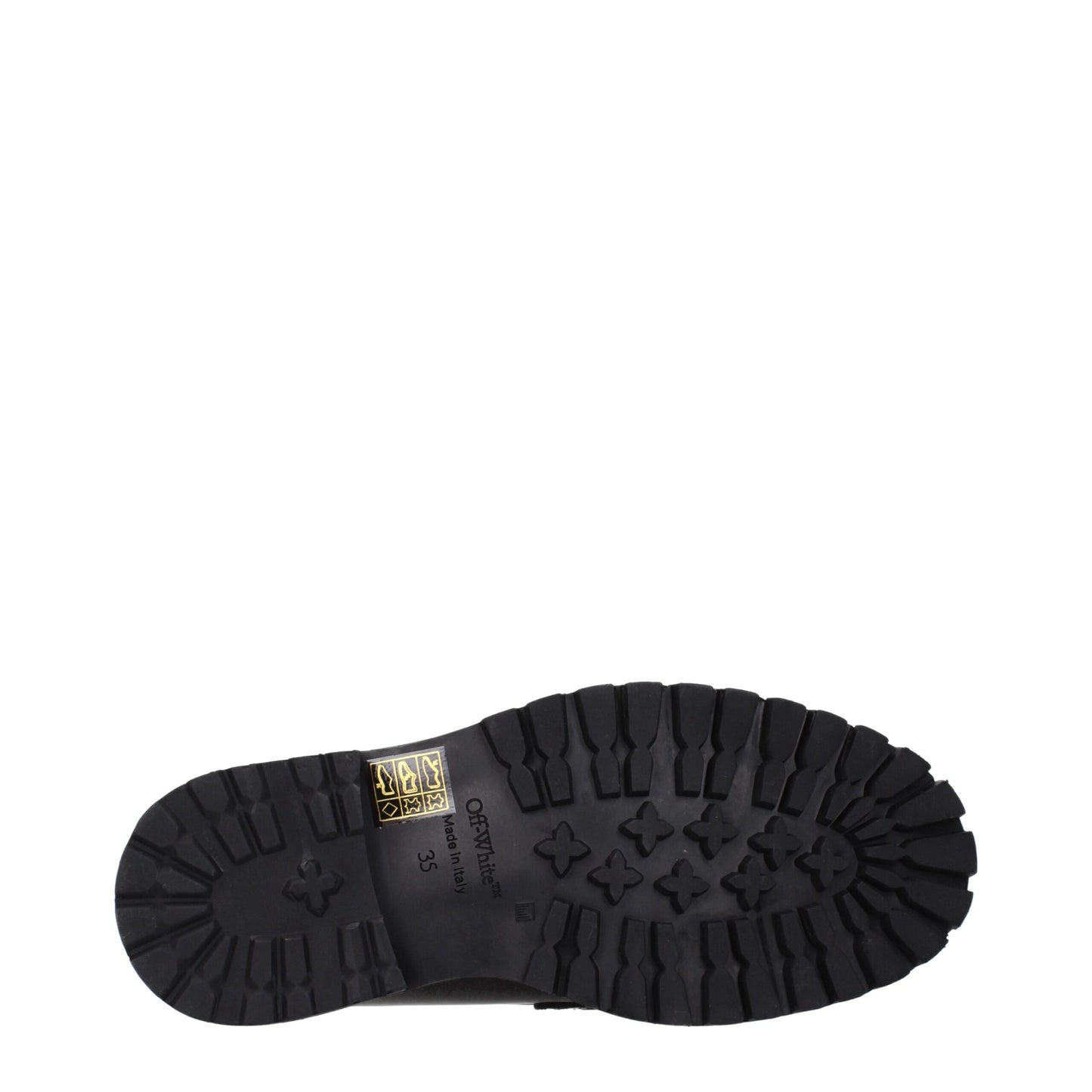 Off-White Black Leather Slip-On Loafers Off-White
