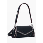 Desigual Nero polyurethane women's handbag with sleek design and silver hardware, perfect for stylish everyday use.