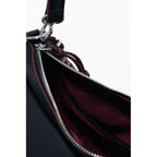 Desigual Nero polyurethane women's handbag with sleek black design and modern style, featuring a structured shape and subtle branding.