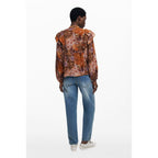 Desigual Arancione Viscosa Women Shirt Desigual
