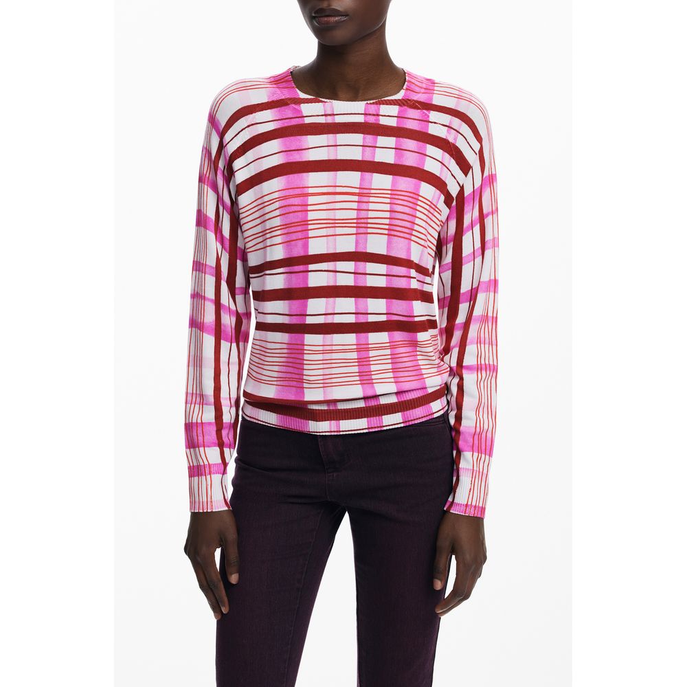 Desigual Pink Viscose Sweater Desigual