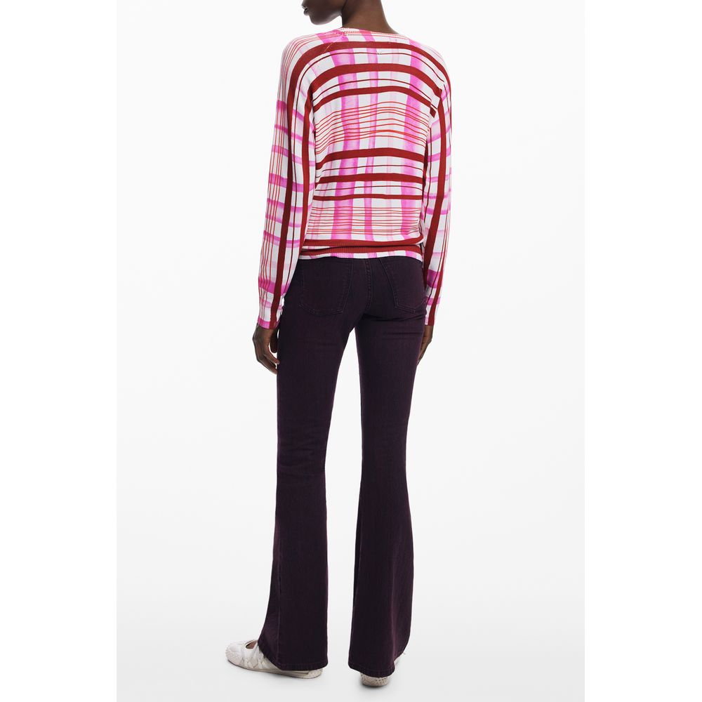 Desigual Pink Viscose Sweater Desigual