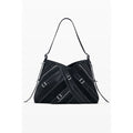 Desigual Nero polyurethane women's shoulder bag with a sleek design and adjustable strap, perfect for everyday use.