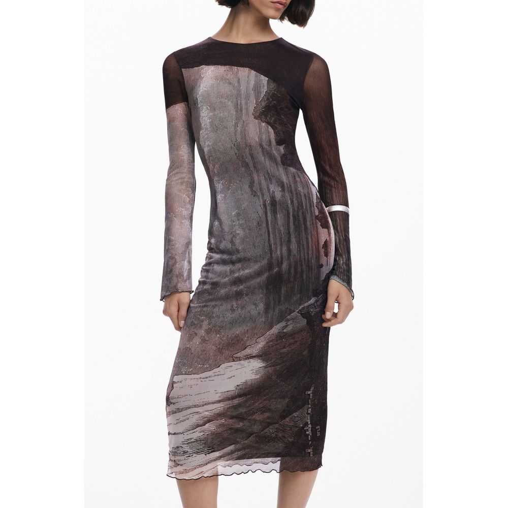 Desigual Marrone Polyester Women Dress - Eljoys Fashion 