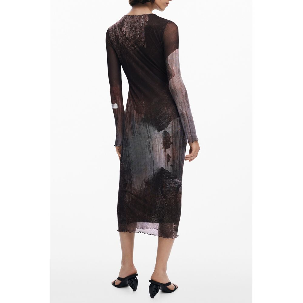 Desigual Marrone Polyester Women Dress - Eljoys Fashion 