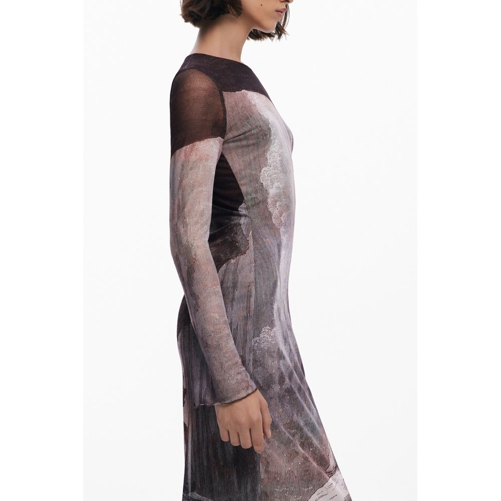 Desigual Marrone Polyester Women Dress - Eljoys Fashion 