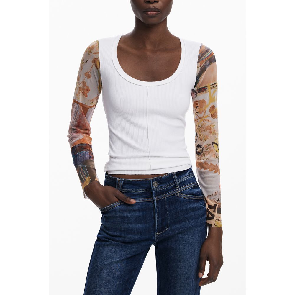 Desigual White Polyester Women Sweater Desigual