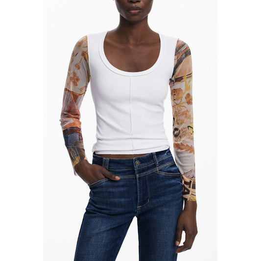 Desigual White Polyester Women Sweater Desigual