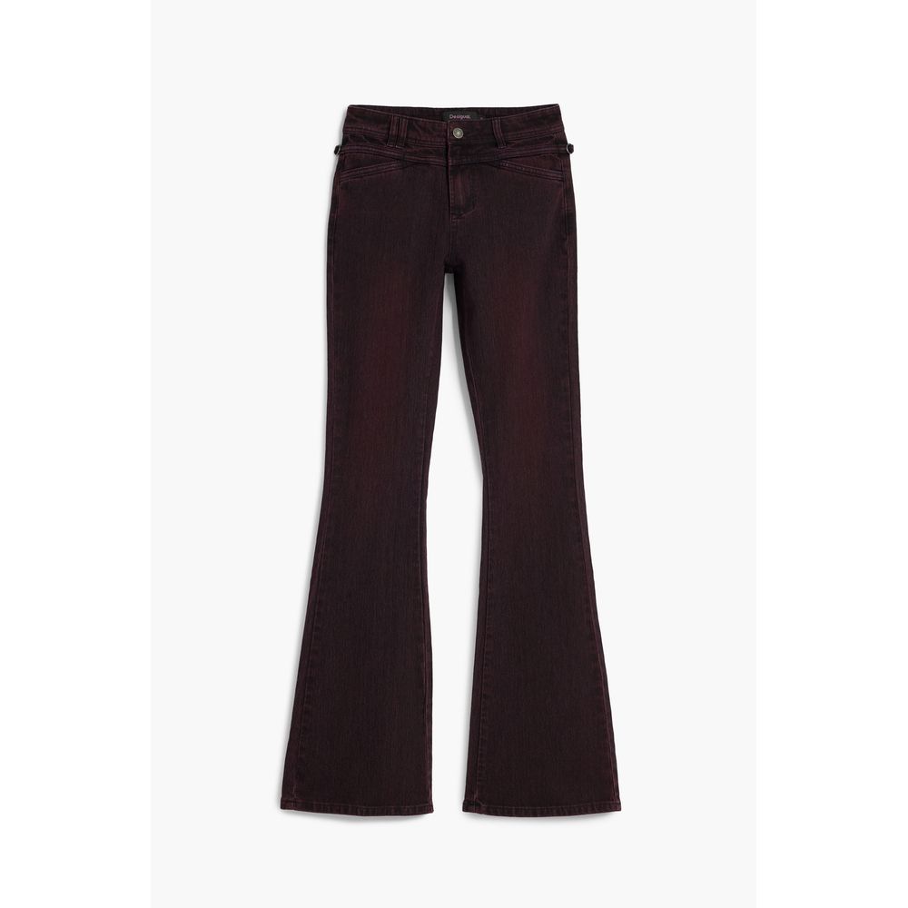 Desigual Viola cotton women's jeans with classic five-pocket design and straight-leg fit, shown on a plain background