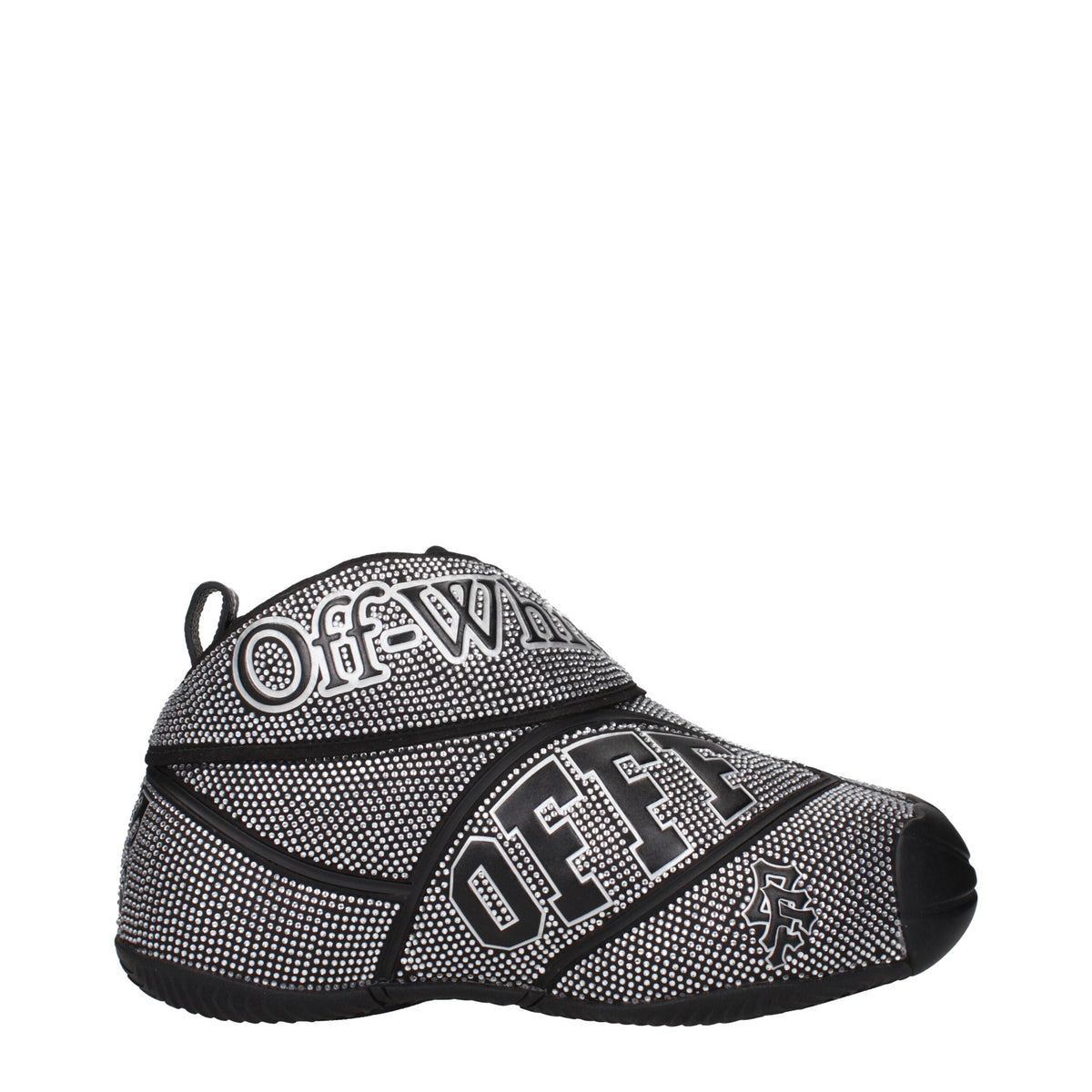 Off-White black cotton sneakers with stylish design and logo details, featuring a comfortable fit and casual athletic style.
