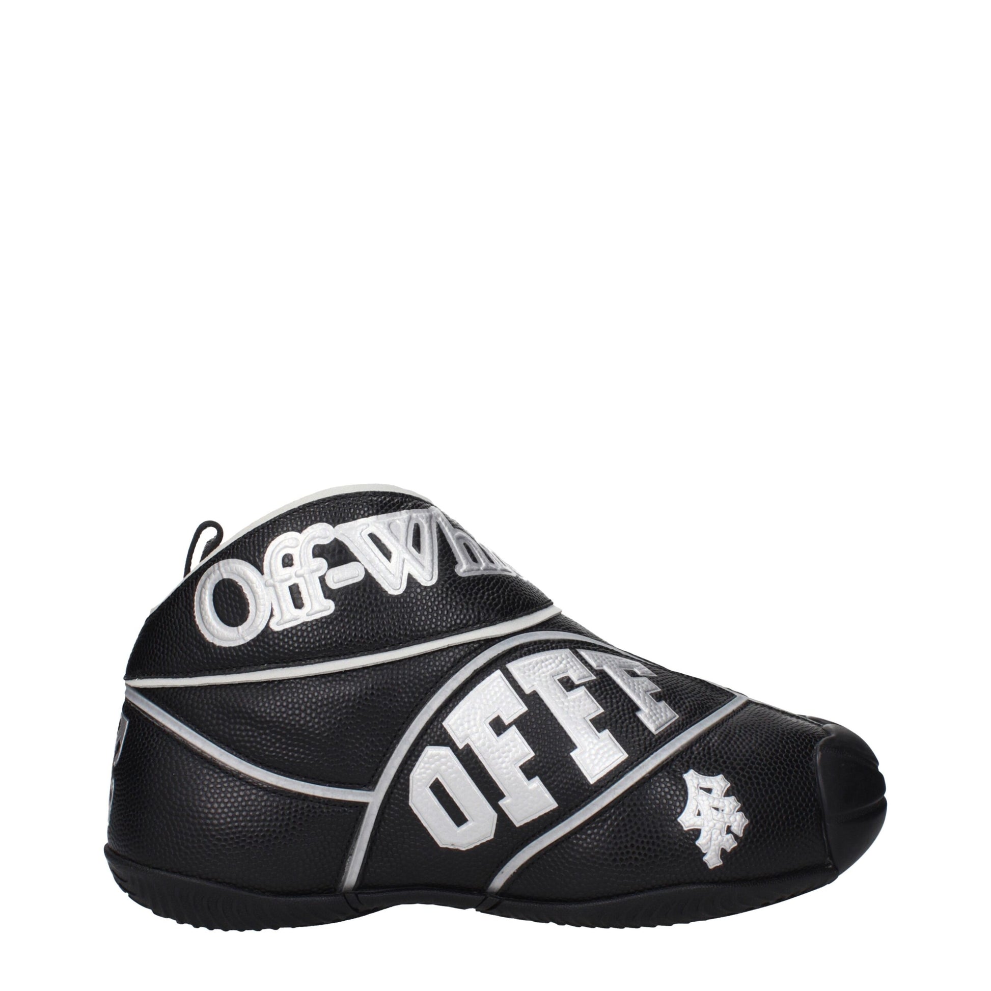Off-White Black Leather High Top Sneakers Off-White